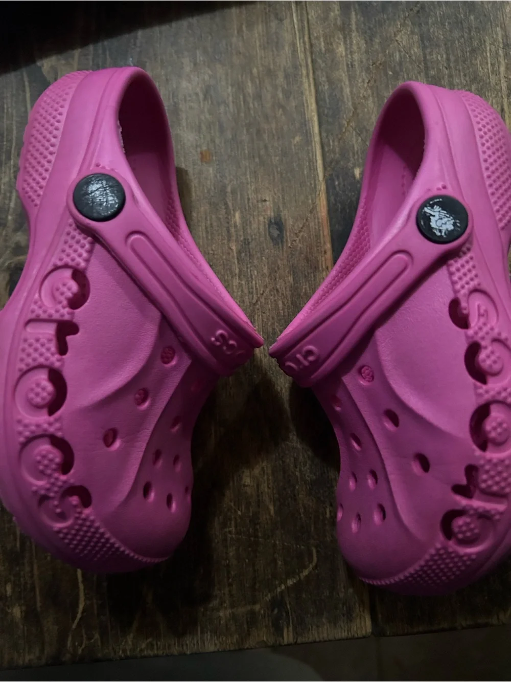 Crocs Size C10 Unisex Kids Magenta Baya Clogs